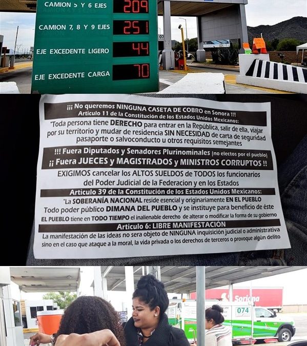 Asegura AMLO que casetas tomadas en Sonora serán recuperadas