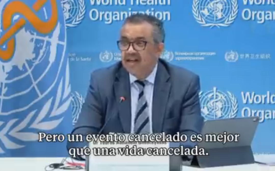 “Es mejor cancelar ahora y celebrar más tarde, que celebrar ahora y llorar más tarde”: director de la OMS