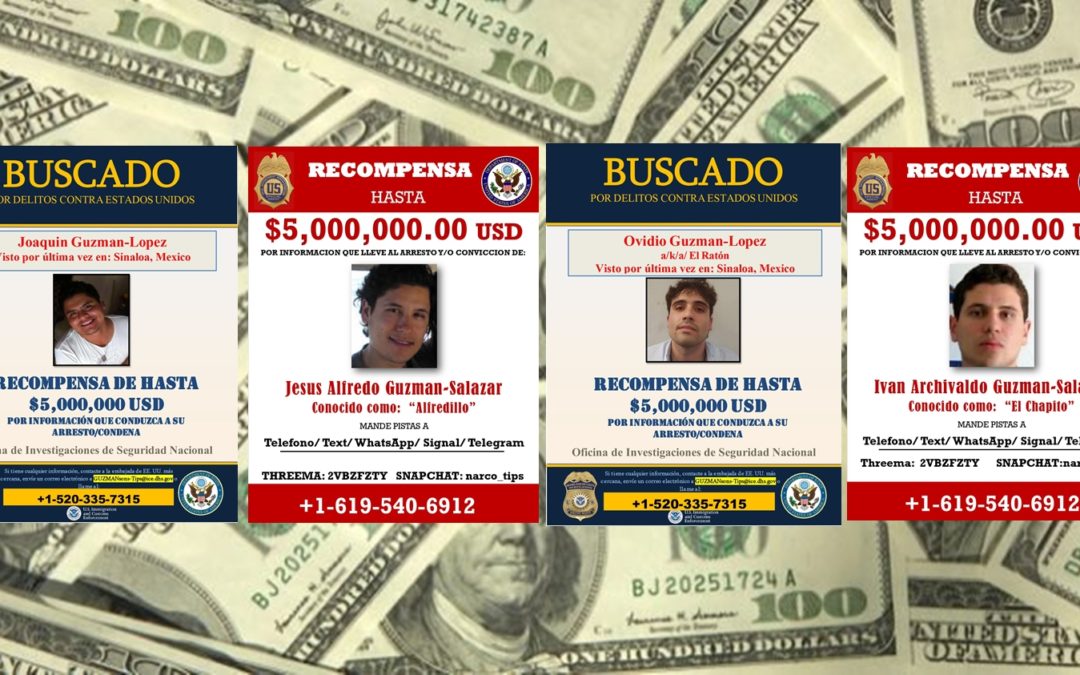 Hasta 20 millones de dólares de recompensa por “Los Chapitos”