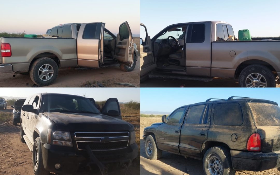 Localizan vehículos blindados en Guaymas