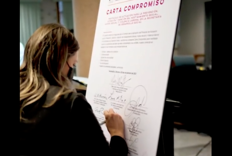 SEDESSON firma carta compromiso con Unidad de Igualdad de Género