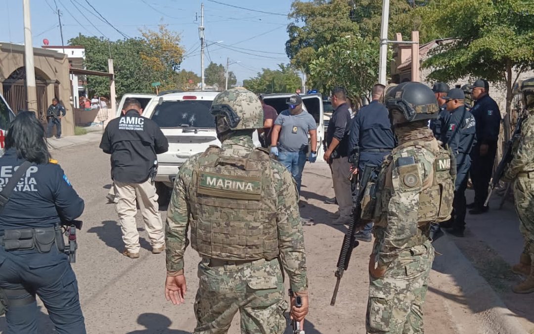 Marina y Policía municipal repelen agresión armada en Cajeme