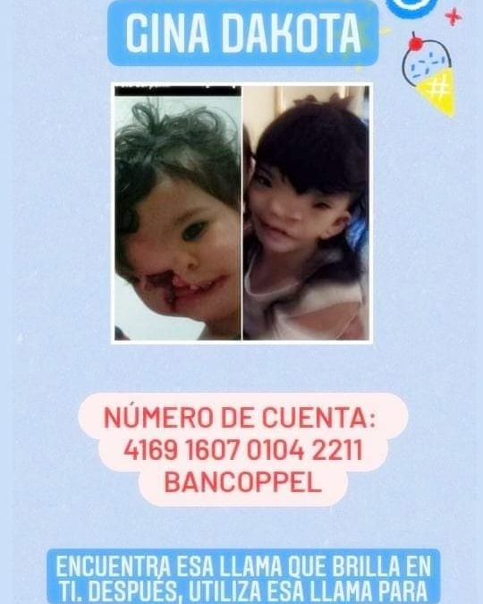 La pequeña Gina Dakota necesita de nuestra solidaridad