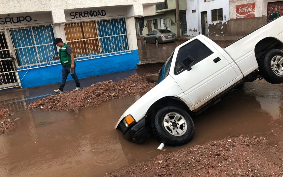 Por lluvias, Protección Civil Sonora activa operativo en Guaymas-Empalme