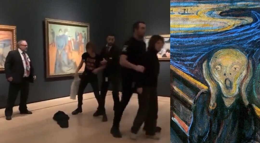 “Ecoactivistas” intentan poner sus manos sobre ‘El Grito’ de Munch
