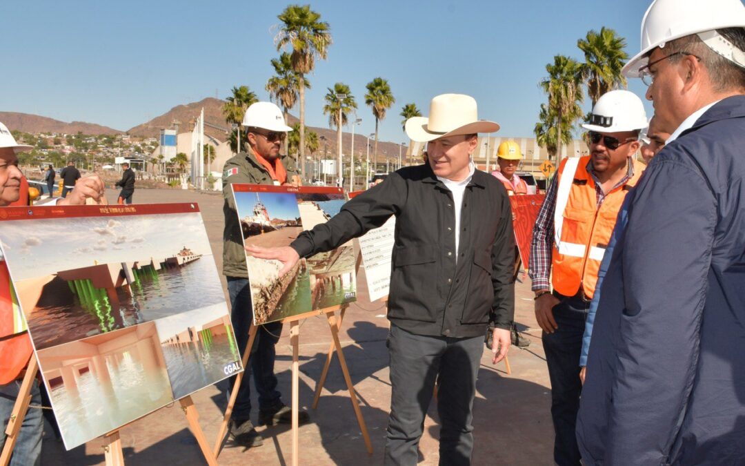 Supervisa Durazo avances de la modernización del puerto de Guaymas