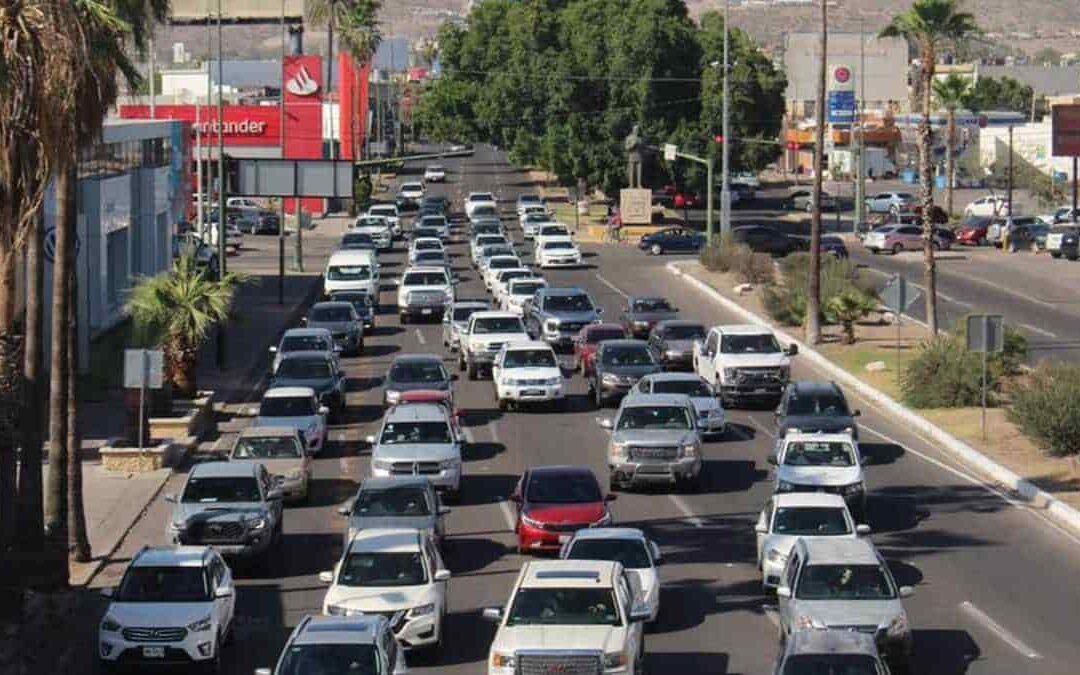 Se suman +200 mil automóviles a Hermosillo en 5 años