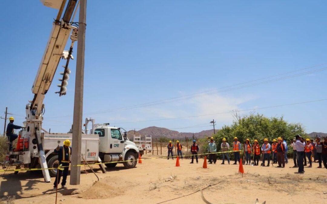 Inician Gobierno de Sonora y CFE construcción de obra de electrificación en la comunidad de Desemboque de los Seris