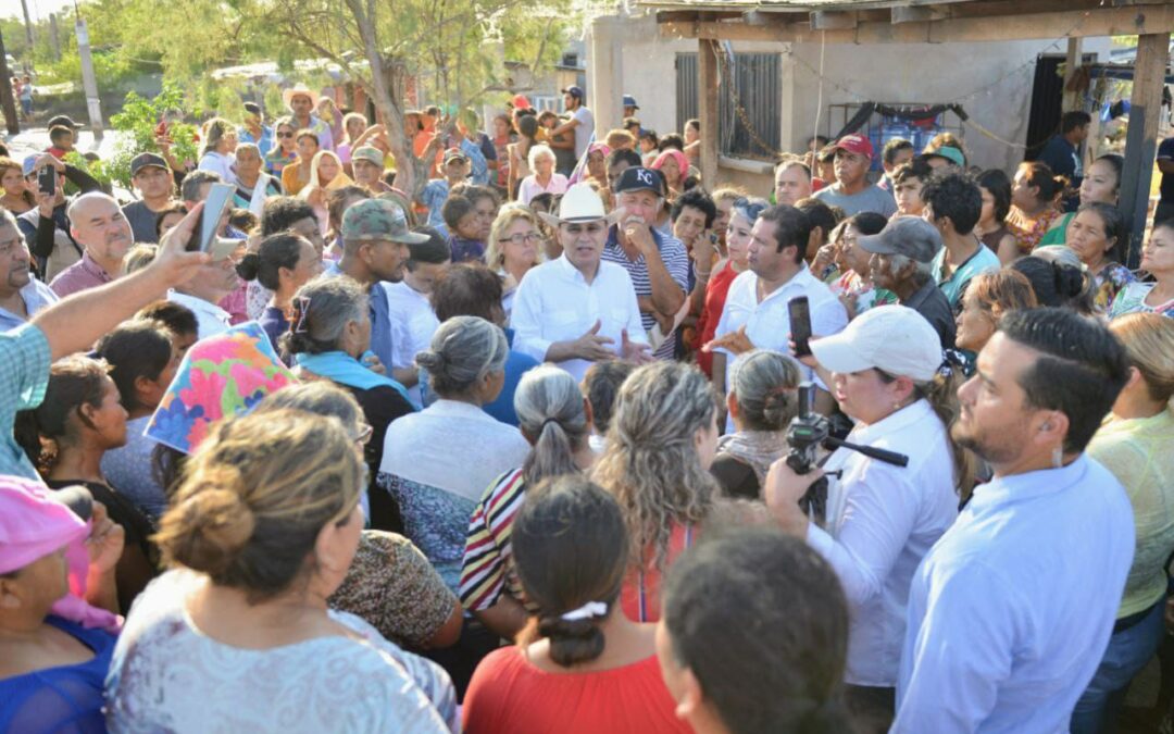 Visita Gobernador Durazo las zonas afectadas por el huracán Hilary