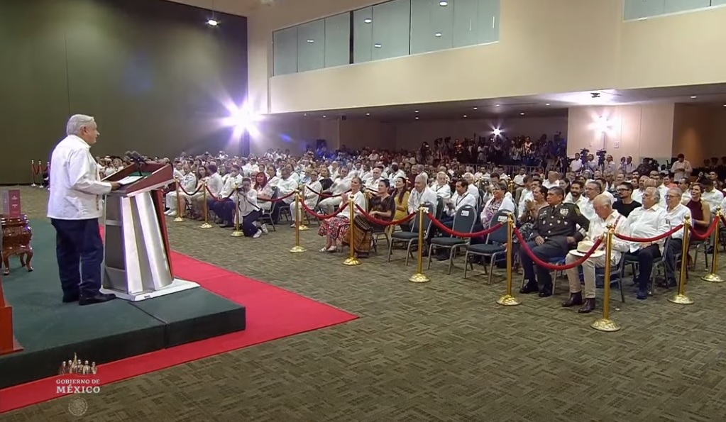 El presidente López Obrador presenta su quinto informe en Campeche