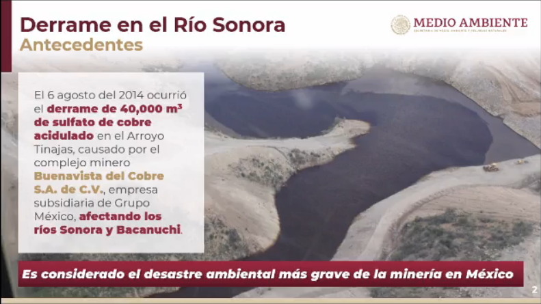 El Gobierno de México denuncia riesgos a la salud por derrame de minera en el río Sonora
