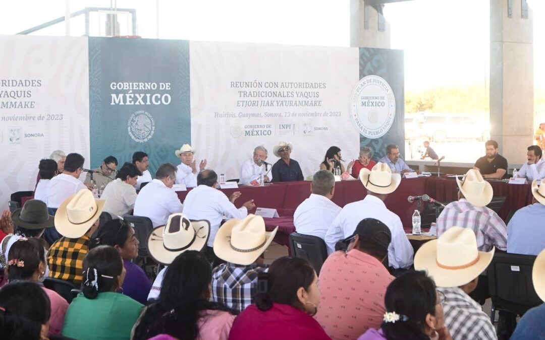 AMLO revisa avances del Plan de Justicia Yaqui, el día de su cumpleaños 70