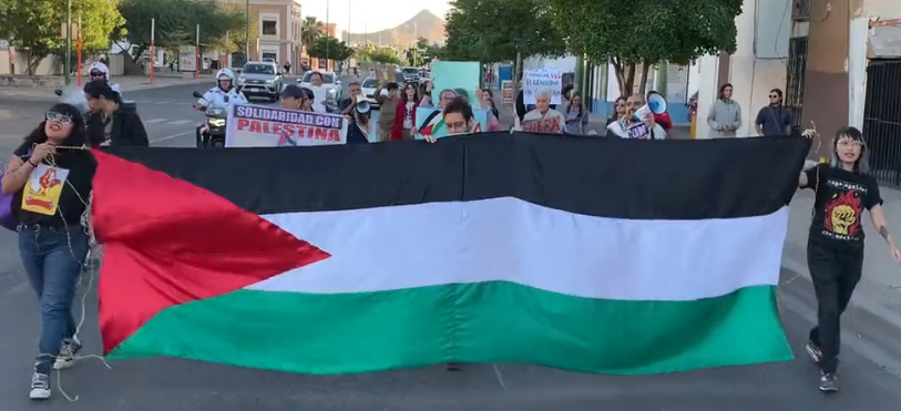 Hermosillo marcha en apoyo a Palestina
