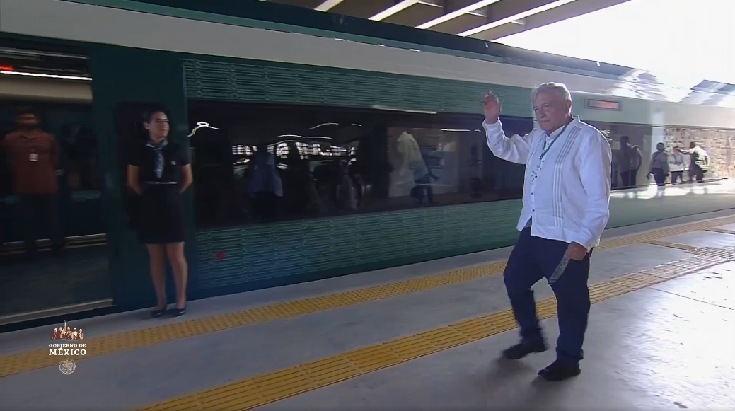 AMLO inauguró hoy el primer tramo del Tren Maya