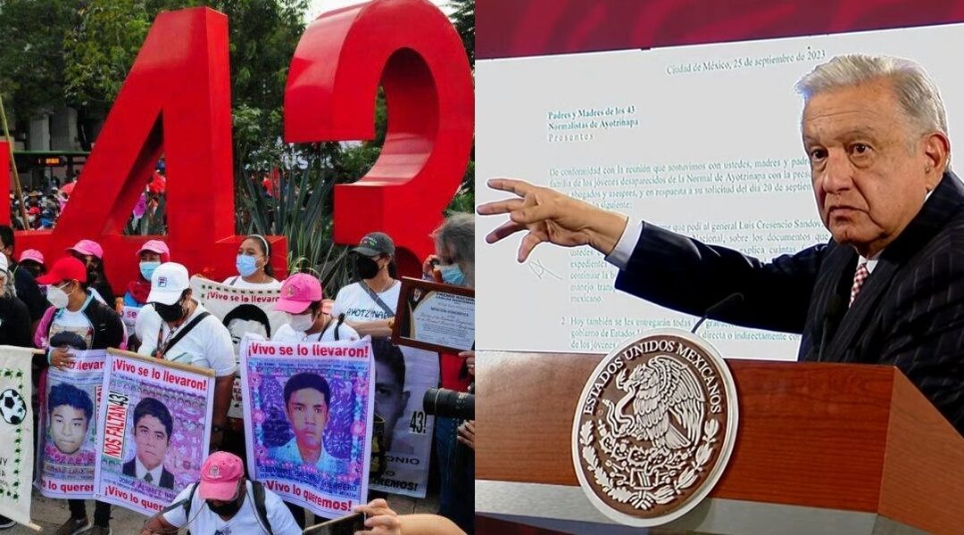 AMLO pide colaborar para esclarecer caso Ayotzinapa