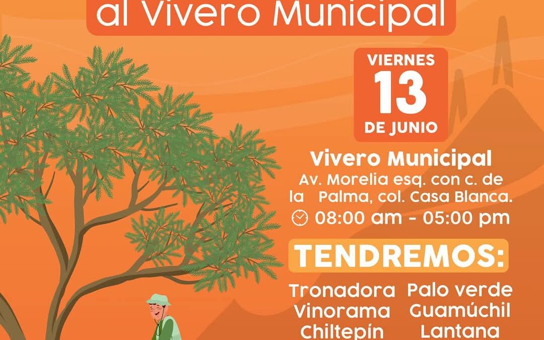 Ven por tu arbolito este viernes 13 al Vivero Municipal