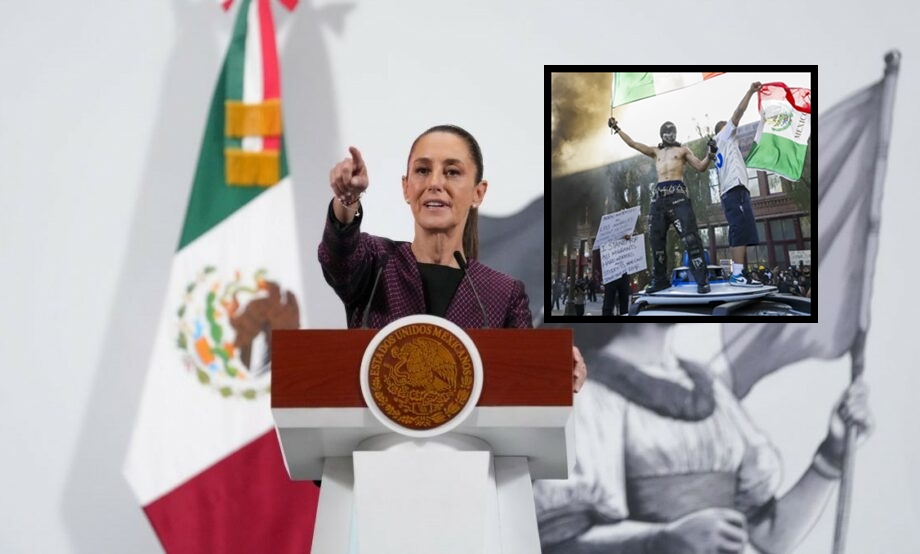 Sheinbaum denuncia desinformación sobre su postura ante protestas en EUA