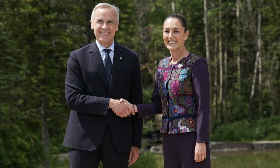 Sheinbaum Recibida por Primer Ministro Canadiense en Cumbre del G7