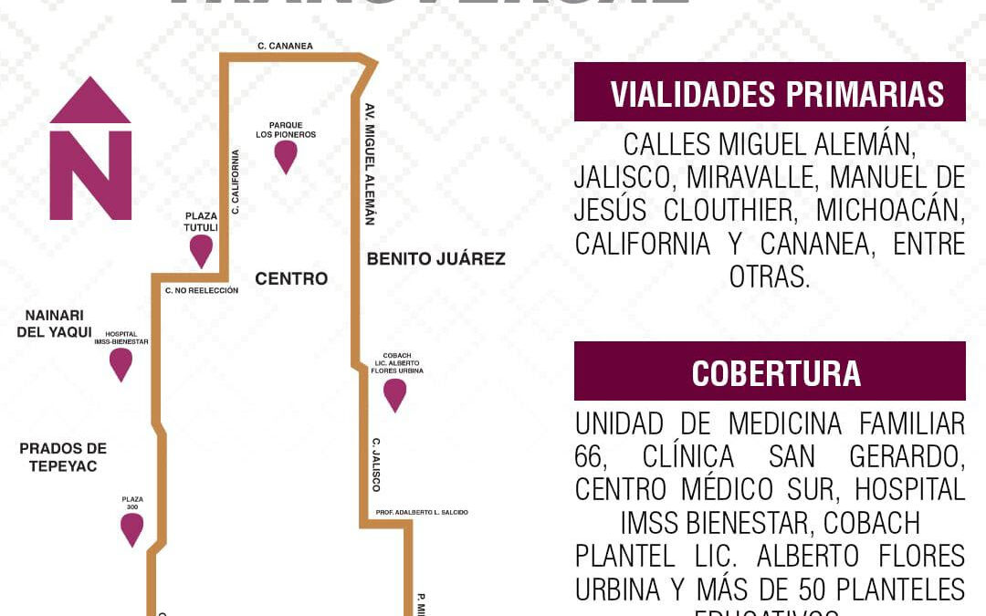 Gobierno del Estado puso en marcha la nueva Línea 16 Transversal en Ciudad Obregón