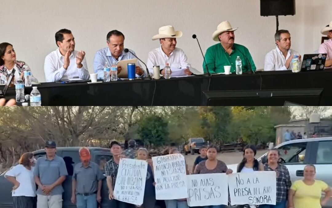 Presentan proyecto de presa en Puerta del Sol; ejidatarios impiden trabajar a un tractor