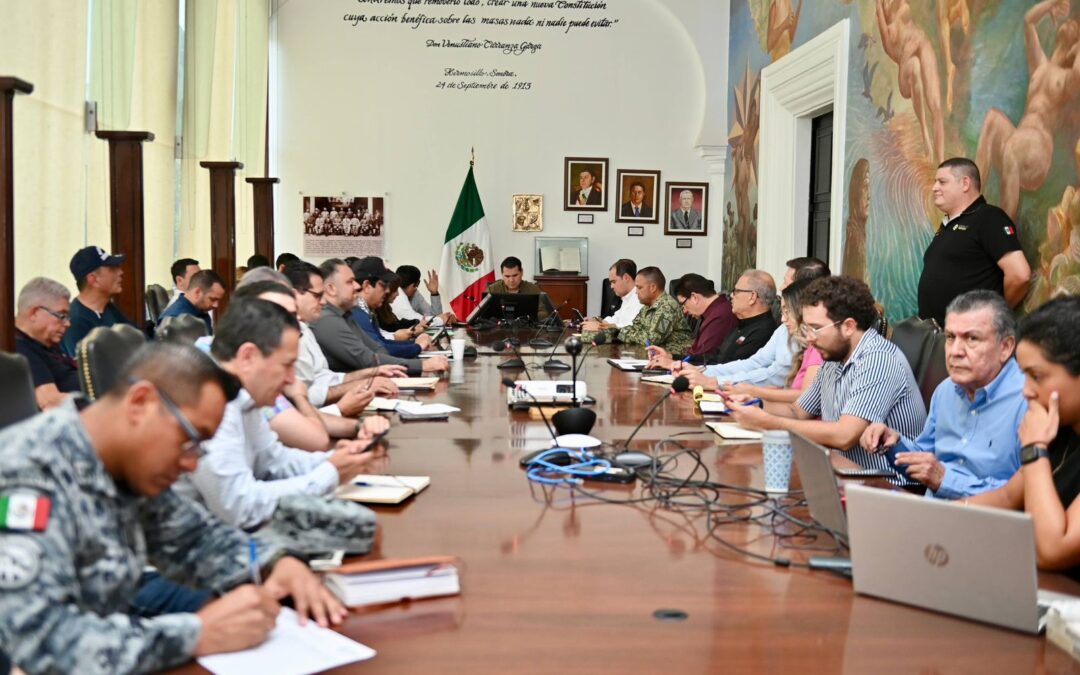 Gobernador Durazo instala Comité Operativo de Emergencias por huracán Lorena