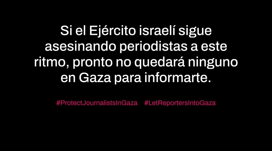Medios de todo el mundo se movilizan contra asesinatos de periodistas en Gaza