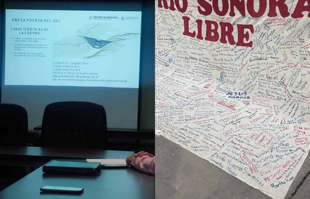 No a las presas en el Río Sonora