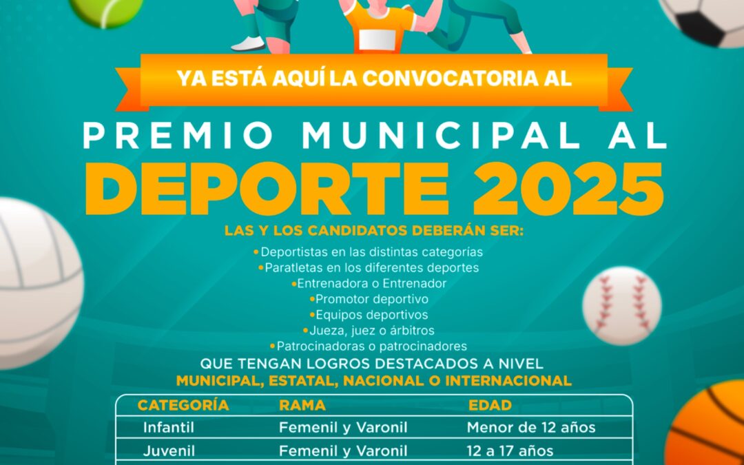 Lanza IDH convocatoria para el Premio Municipal al Deporte 2025