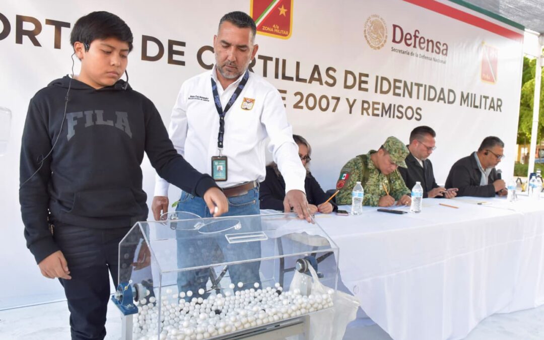 Realizan sorteo de cartilla militar para jóvenes de la clase 2007 y remisos en Hermosillo