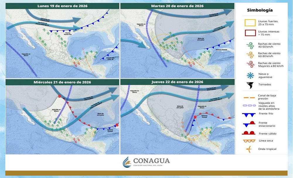 Protección Civil alerta por lluvias, bajas temperaturas y posible caída de nieve en Sonora Fondo