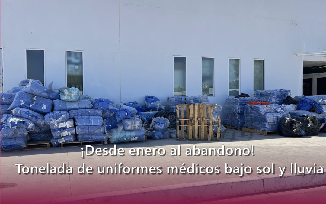 Más de una tonelada de insumos permanece a la intemperie en el Hospital General