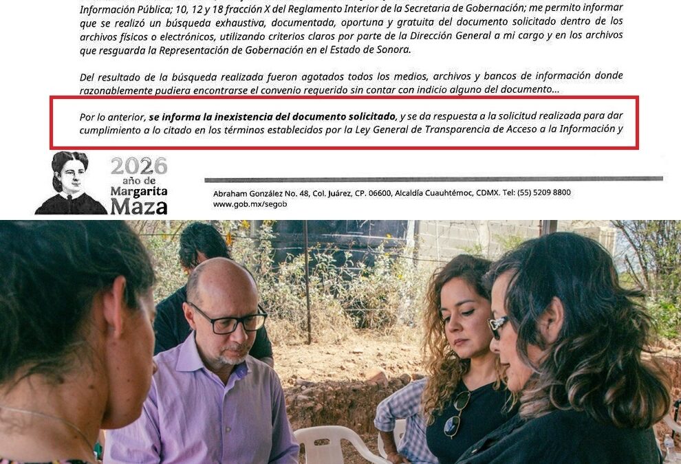 Denuncian opacidad en convenio para el Plan de Justicia del Río Sonora