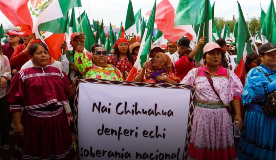 La marcha de Morena: seguridad como bandera partidista, indígenas como telón de fondo