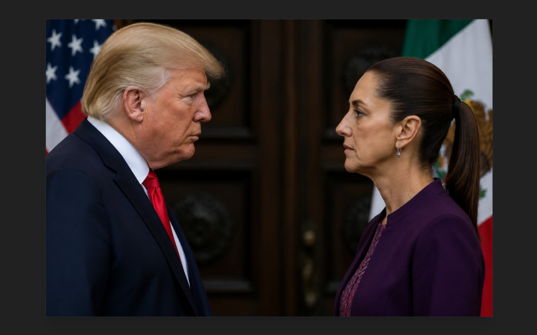Trump dice que Sheinbaum está “muy asustada” y afirma que el narco controla México