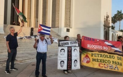 142 Acción en Hermosillo por Ayotzinapa, Cuba y Palestina