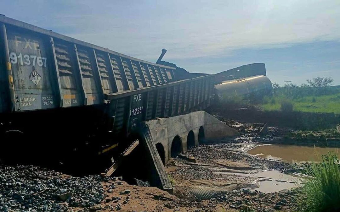 Profepa investiga derrame de 59 mil litros de sustancia química tras descarrilamiento de tren en Sonora