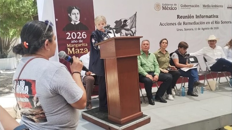 Anuncia gobierno federal retiro de suelo contaminado en río Sonora este 2026