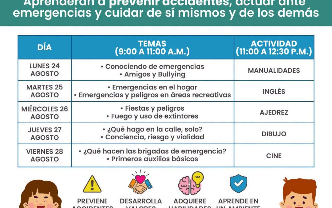 DIF Hermosillo ofrecerá cursos de verano sobre prevención y seguridad en Las Minitas