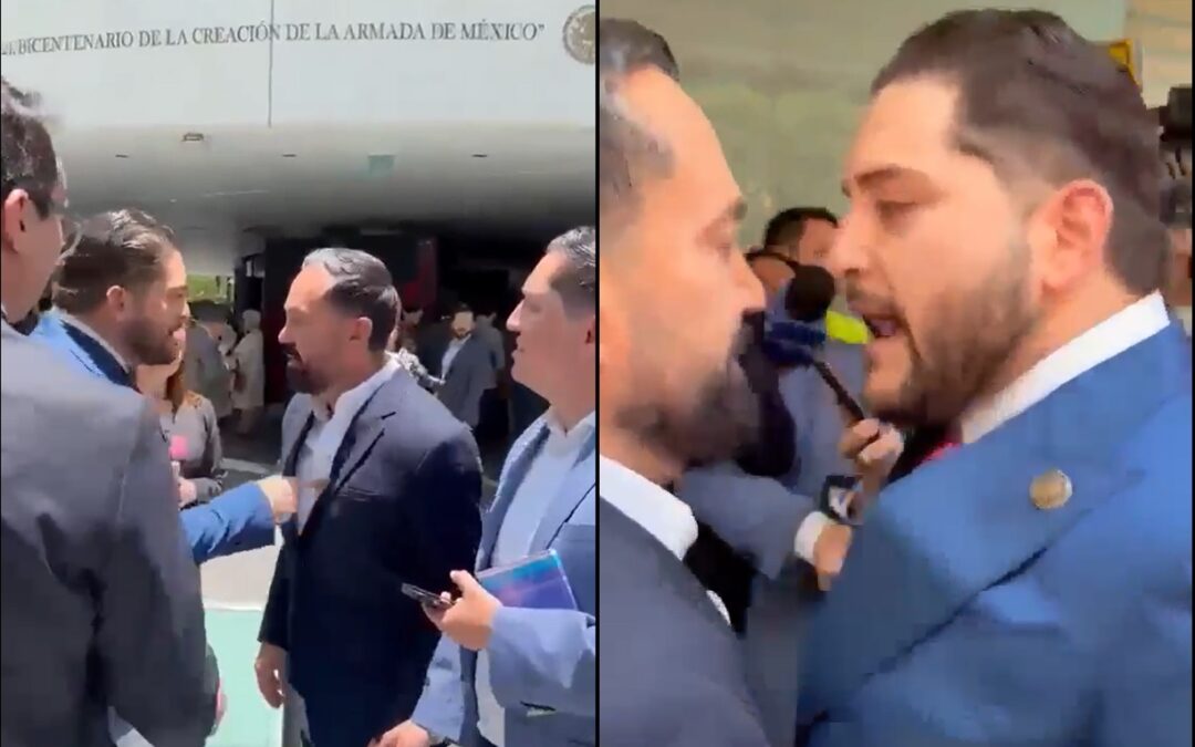 Diputado del PRI agrede a Arturo Ávila entre insultos; incidente termina en empujones