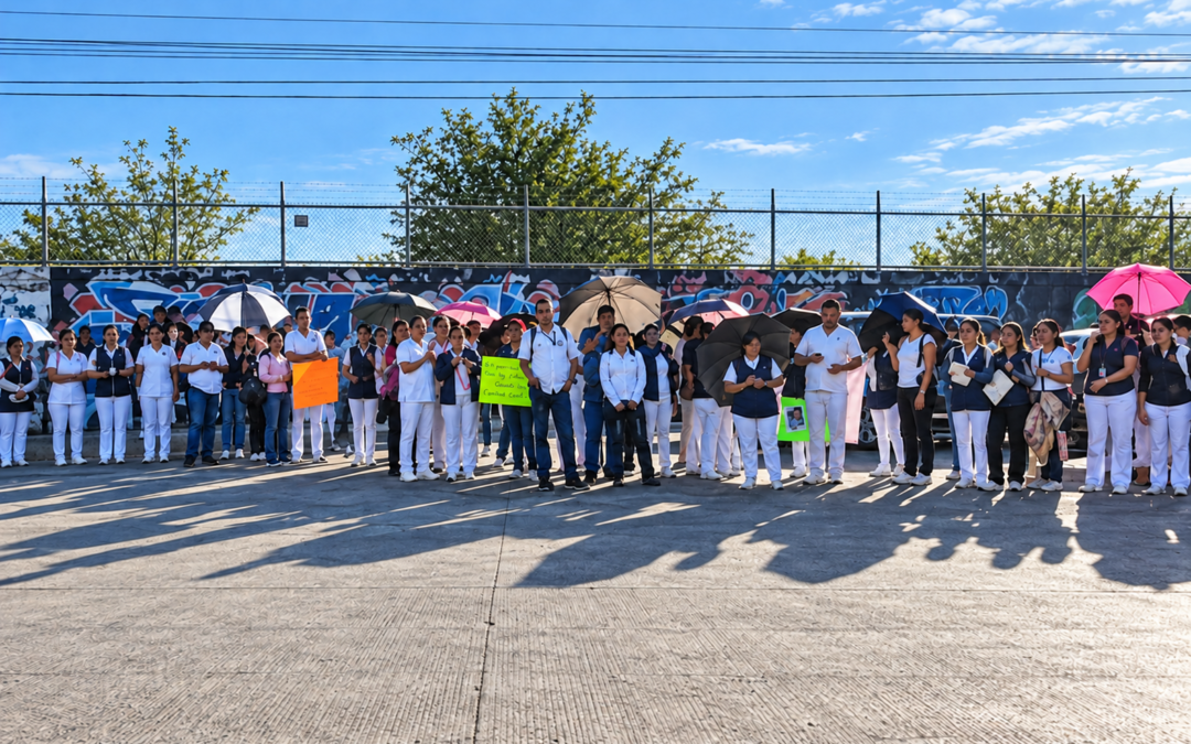 Trabajadores del IMSS se movilizan en Sonora por salarios, pensiones e insumos médicos